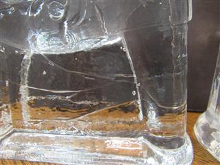 VT LINDSHAMMAR HANDMADE CRYSTAL HORSE COLLECTION SET OF 6 SWEDEN